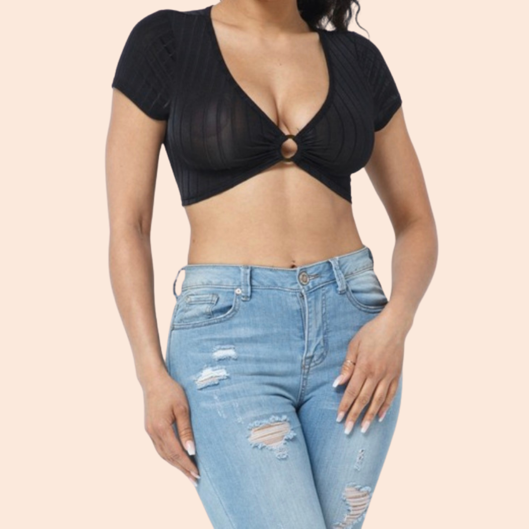 Summer Nights Crop Top (Black)