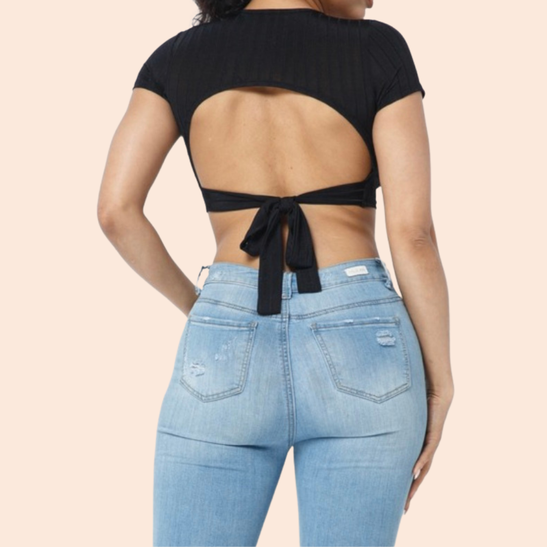 Summer Nights Crop Top (Black)