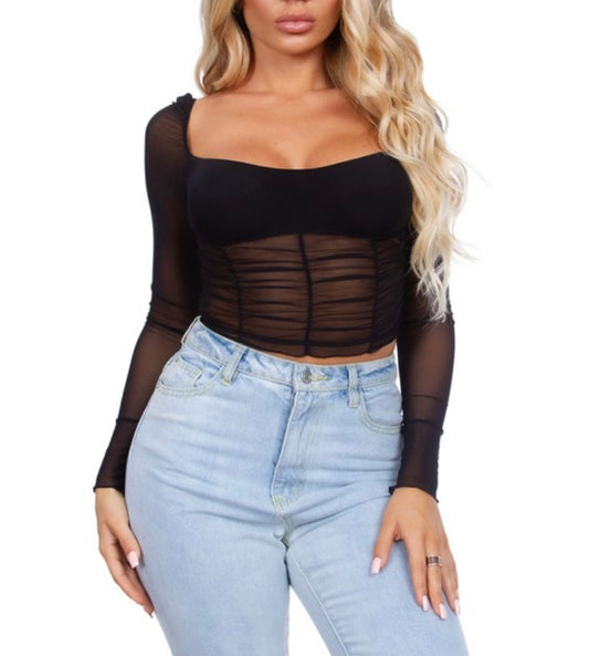 Sophia Crop Top (Black)